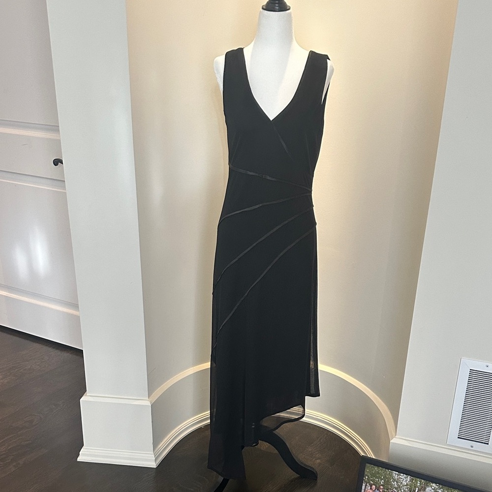 Elegant Asymmetrical Black Dress